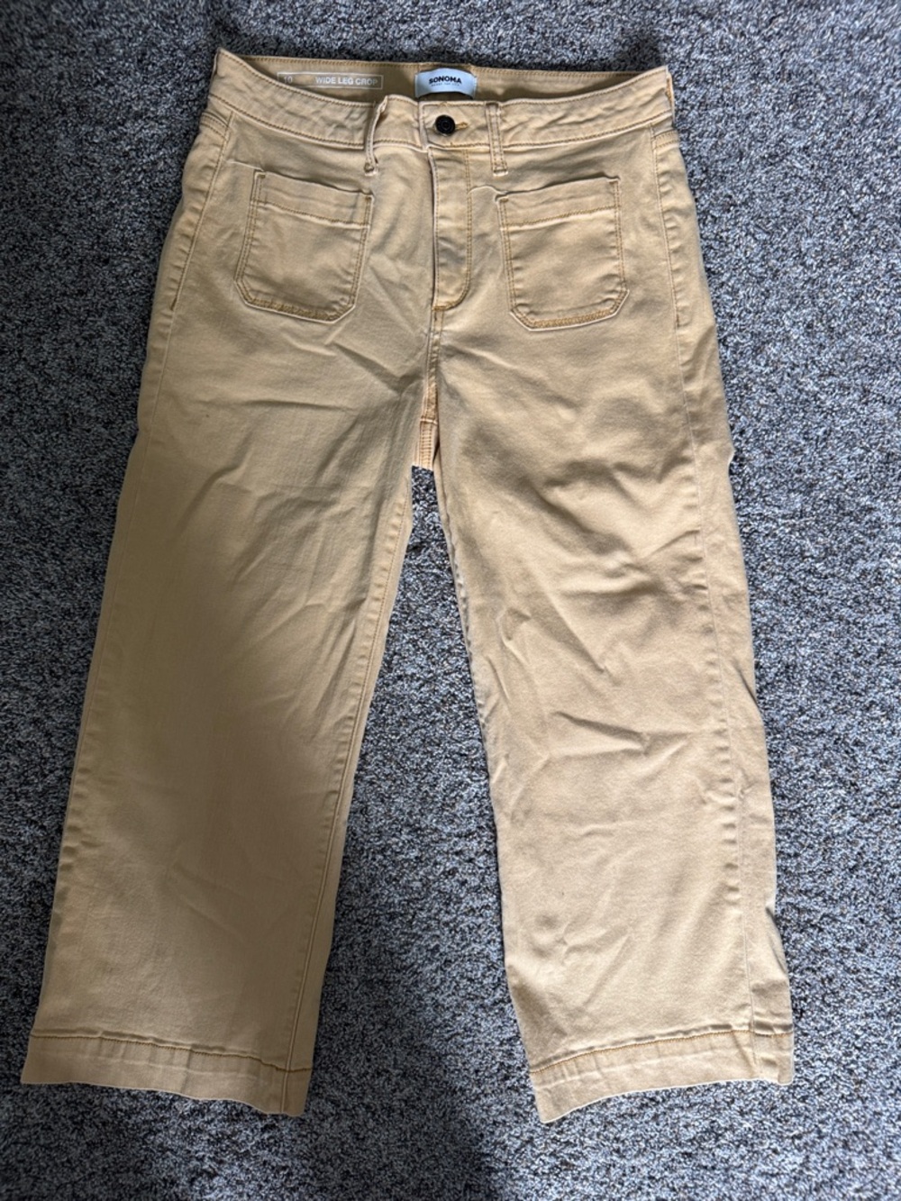 Sonoma Tan Wide Leg Crop Pants